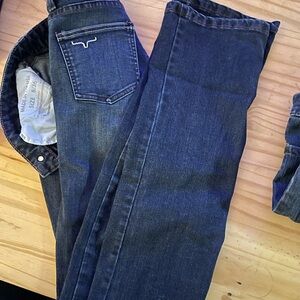 Women's Boot Cut Jeans - Dark Blue